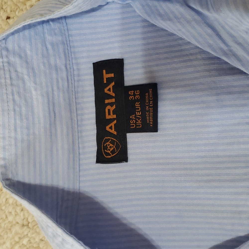 Ariat Blue Show Shirt sz 34 - Picture 3 of 3